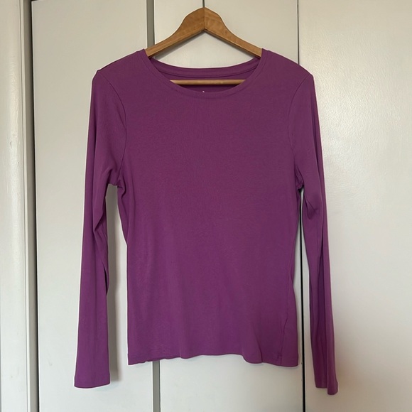 Orchid color ribbed long sleeve shirt - Picture 1 of 4